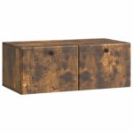 vidaXL Nástenná TV skrinka 78,5 x 41 x 30 cm Dymový dub – Obrázok 2
