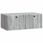 vidaXL Nástenná TV skrinka 78,5 x 41 x 30 cm Sivý Sonoma – Obrázok 2