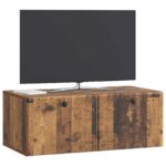 vidaXL Nástenná TV skrinka 78,5 x 41 x 30 cm Staré drevo – Obrázok 3