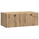 vidaXL Nástenná TV skrinka 78,5 x 41 x 30 cm Dub artisan – Obrázok 2