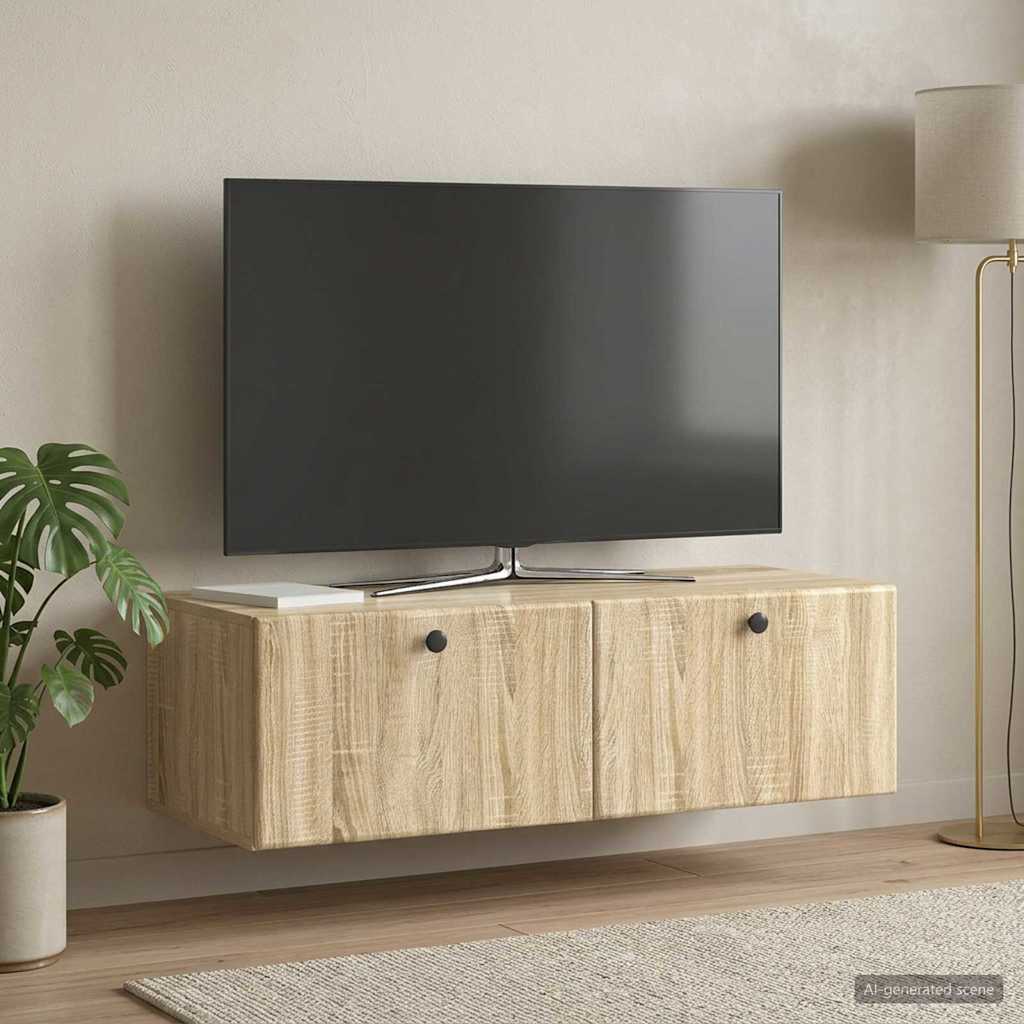 899207_1.jpg vidaXL Nástenná TV skrinka 98 x 41 x 30 cm Dub sonoma Kompozitné drevo – Obrázok 1