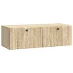 vidaXL Nástenná TV skrinka 98 x 41 x 30 cm Dub sonoma Kompozitné drevo – Obrázok 2