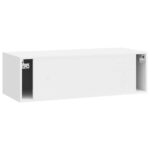 vidaXL Nástenná TV skrinka 98 x 41 x 30 cm Biela s vysokým leskom – Obrázok 8