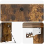 vidaXL Nástenná TV skrinka 98 x 41 x 30 cm Dymový dub Kompozitné drevo – Obrázok 9
