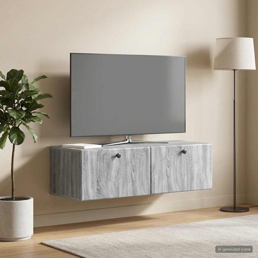 899211_1.jpg vidaXL Nástenná TV skrinka 98 x 41 x 30 cm Sivý Sonoma – Obrázok 1