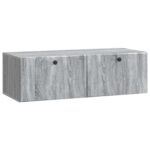 vidaXL Nástenná TV skrinka 98 x 41 x 30 cm Sivý Sonoma – Obrázok 2