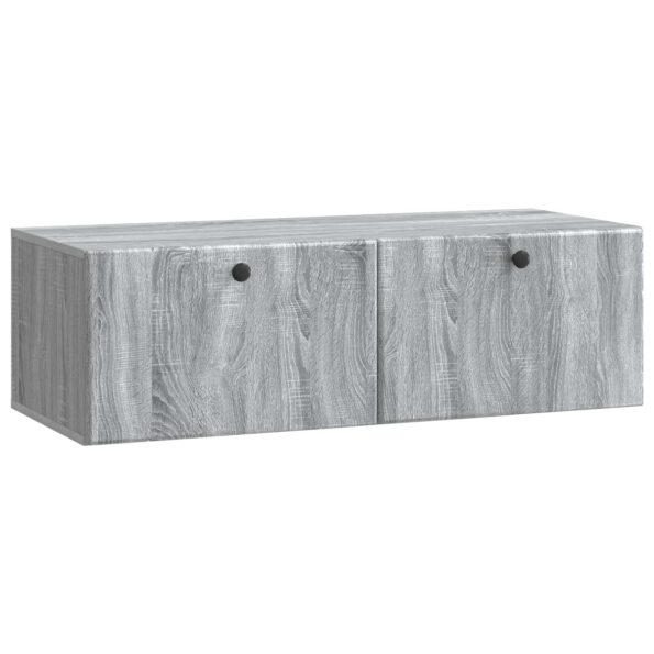 vidaXL Nástenná TV skrinka 98 x 41 x 30 cm Sivý Sonoma – Obrázok 2