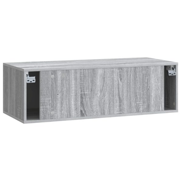 vidaXL Nástenná TV skrinka 98 x 41 x 30 cm Sivý Sonoma – Obrázok 8