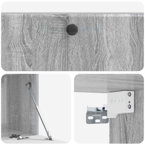 vidaXL Nástenná TV skrinka 98 x 41 x 30 cm Sivý Sonoma – Obrázok 9