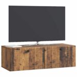vidaXL Nástenná TV skrinka 98 x 41 x 30 cm Staré drevo – Obrázok 3