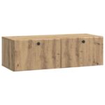vidaXL Nástenná TV skrinka 98 x 41 x 30 cm Dub artisan – Obrázok 2