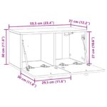 vidaXL Nástenná TV skrinka 59,5 x 31 x 30 cm Betónovo sivá – Obrázok 12