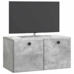 vidaXL Nástenná TV skrinka 59,5 x 31 x 30 cm Betónovo sivá – Obrázok 3