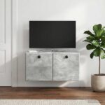 vidaXL Nástenná TV skrinka 59,5 x 31 x 30 cm Betónovo sivá – Obrázok 4