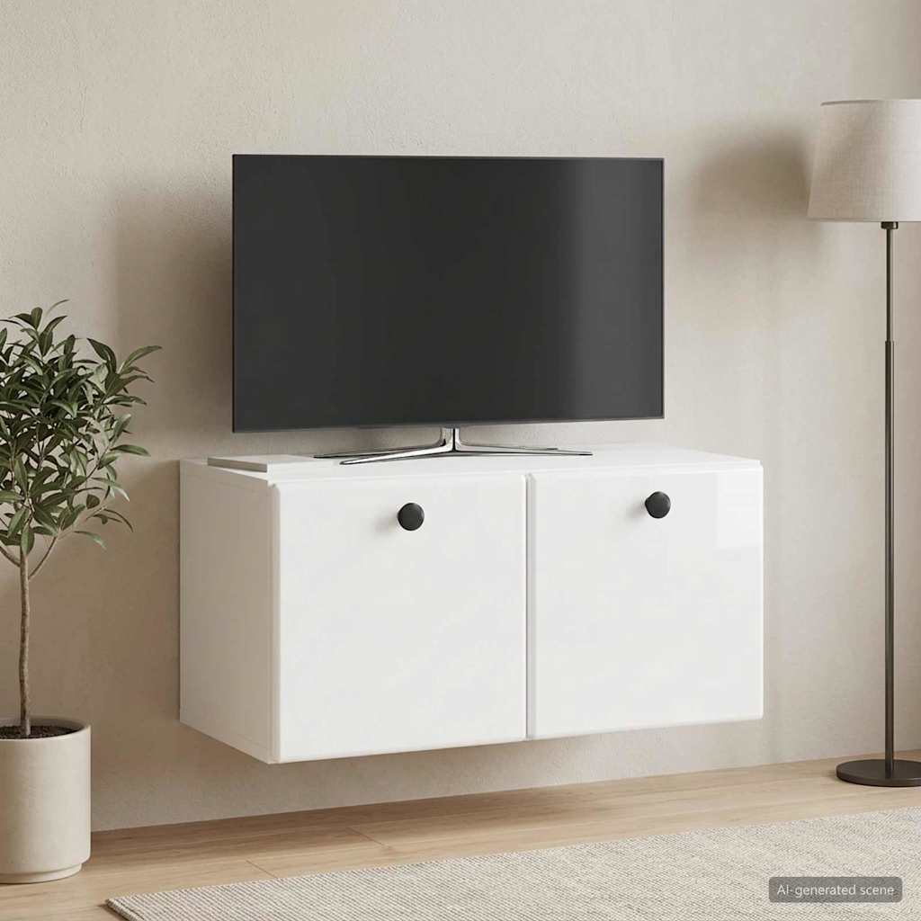 899219_1.jpg vidaXL Nástenná TV skrinka 59,5 x 31 x 30 cm Biela s vysokým leskom – Obrázok 1