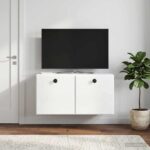 vidaXL Nástenná TV skrinka 59,5 x 31 x 30 cm Biela s vysokým leskom – Obrázok 4
