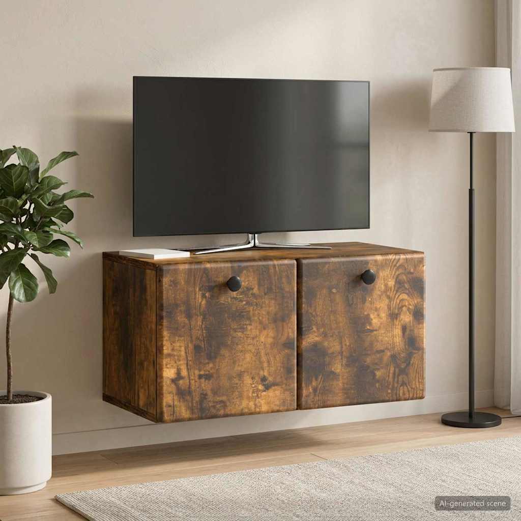 899220_1.jpg vidaXL Nástenná TV skrinka 59,5 x 31 x 30 cm Dymový dub – Obrázok 1