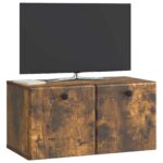 vidaXL Nástenná TV skrinka 59,5 x 31 x 30 cm Dymový dub – Obrázok 3