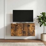 vidaXL Nástenná TV skrinka 59,5 x 31 x 30 cm Dymový dub – Obrázok 4