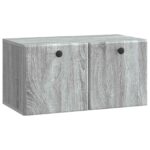 vidaXL Nástenná TV skrinka 59,5 x 31 x 30 cm Sivý Sonoma – Obrázok 2