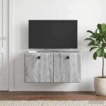 vidaXL Nástenná TV skrinka 59,5 x 31 x 30 cm Sivý Sonoma – Obrázok 4