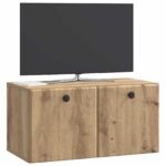 vidaXL Nástenná TV skrinka 59,5 x 31 x 30 cm Dub artisan – Obrázok 3