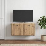 vidaXL Nástenná TV skrinka 59,5 x 31 x 30 cm Dub artisan – Obrázok 4