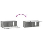 vidaXL Nástenná TV skrinka 78,5 x 31 x 30 cm Betónovo sivá – Obrázok 10