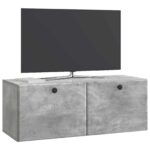 vidaXL Nástenná TV skrinka 78,5 x 31 x 30 cm Betónovo sivá – Obrázok 3