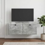 vidaXL Nástenná TV skrinka 78,5 x 31 x 30 cm Betónovo sivá – Obrázok 4