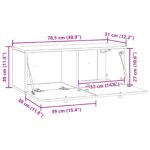 vidaXL Nástenná TV skrinka 78,5 x 31 x 30 cm Dymový dub – Obrázok 12