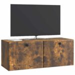 vidaXL Nástenná TV skrinka 78,5 x 31 x 30 cm Dymový dub – Obrázok 3