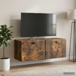 vidaXL Nástenná TV skrinka 78,5 x 31 x 30 cm Dymový dub – Obrázok 4