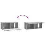 vidaXL Nástenná TV skrinka 78,5 x 31 x 30 cm Sivý Sonoma – Obrázok 10