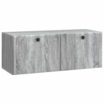 vidaXL Nástenná TV skrinka 78,5 x 31 x 30 cm Sivý Sonoma – Obrázok 2