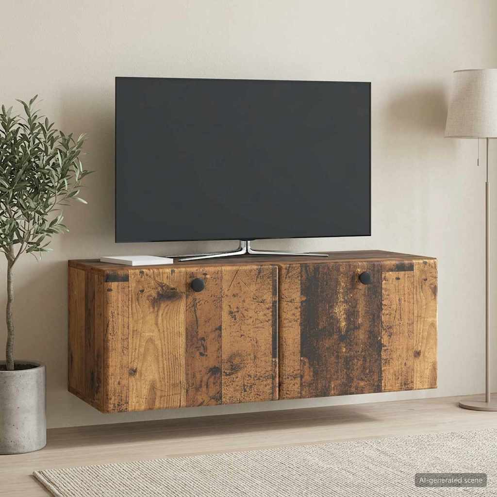 899233_1.jpg vidaXL Nástenná TV skrinka 78,5 x 31 x 30 cm Staré drevo – Obrázok 1
