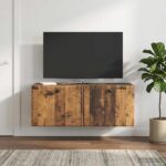 vidaXL Nástenná TV skrinka 78,5 x 31 x 30 cm Staré drevo – Obrázok 4