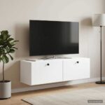 vidaXL Nástenná TV skrinka 98 x 31 x 30 cm Biela Kompozitné drevo