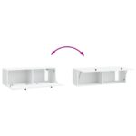 vidaXL Nástenná TV skrinka 98 x 31 x 30 cm Biela Kompozitné drevo – Obrázok 10