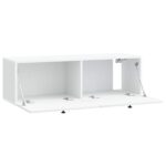 vidaXL Nástenná TV skrinka 98 x 31 x 30 cm Biela Kompozitné drevo – Obrázok 5