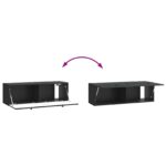vidaXL Nástenná TV skrinka 98 x 31 x 30 cm Čierna Kompozitné drevo – Obrázok 10
