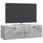 vidaXL Nástenná TV skrinka 98 x 31 x 30 cm Betónovo sivá – Obrázok 3
