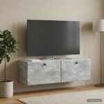 vidaXL Nástenná TV skrinka 98 x 31 x 30 cm Betónovo sivá – Obrázok 4