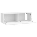 vidaXL Nástenná TV skrinka 98 x 31 x 30 cm Biela s vysokým leskom – Obrázok 5