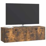 vidaXL Nástenná TV skrinka 98 x 31 x 30 cm Dymový dub Kompozitné drevo – Obrázok 3