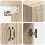 vidaXL Nástenná skrinka Dub sonoma 66 x 34,5 x 90 cm Kompozitné drevo – Obrázok 6