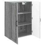 vidaXL Nástenná skrinka Sivý Sonoma 66 x 34,5 x 90 cm Kompozitné drevo – Obrázok 2