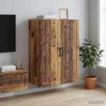 vidaXL Nástenná skrinka Staré drevo 66 x 34,5 x 90 cm Kompozitné drevo – Obrázok 8