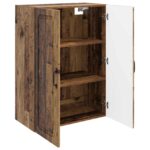 vidaXL Nástenná skrinka Staré drevo 66 x 34,5 x 90 cm Kompozitné drevo – Obrázok 2