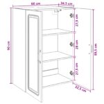 vidaXL Nástenná skrinka Staré drevo 66 x 34,5 x 90 cm Kompozitné drevo – Obrázok 7